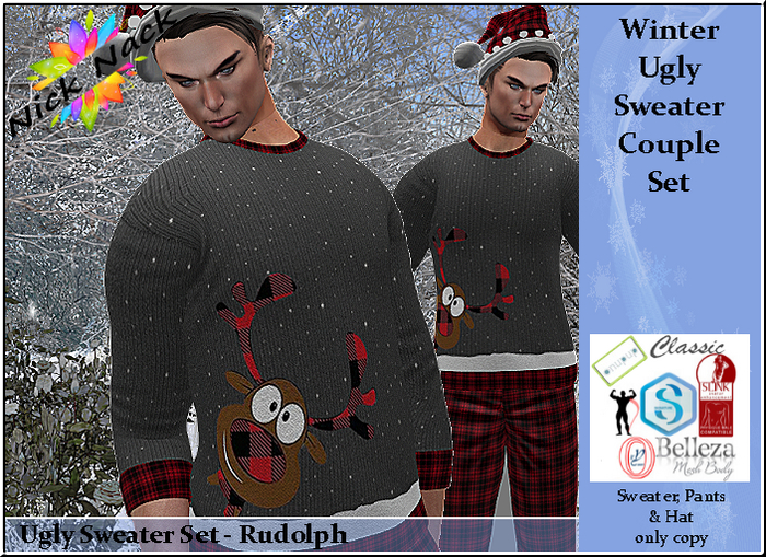 NN_Ugly Sweater Set Rudolph