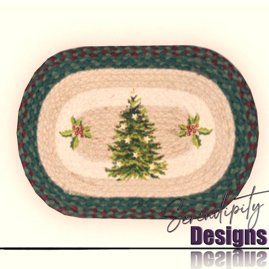 Serendipity Designs - Christmas Tree Braided Rug  