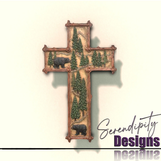 Serendipity Designs - Forest Bears Wall Cross 