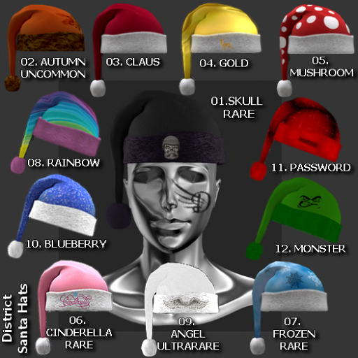 07 - {DISTRICT} Santa Frozen Hat - RARE