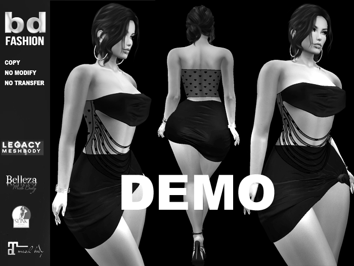 [bd] DEMO 146  TOP AND SKIRT BLACK