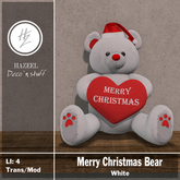 .::Hazeel::. Christmas Bear White