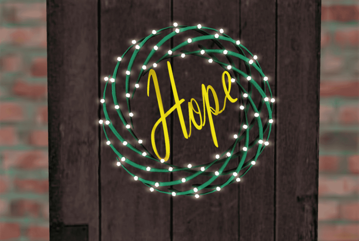 Hope Wreath Green/Yellow