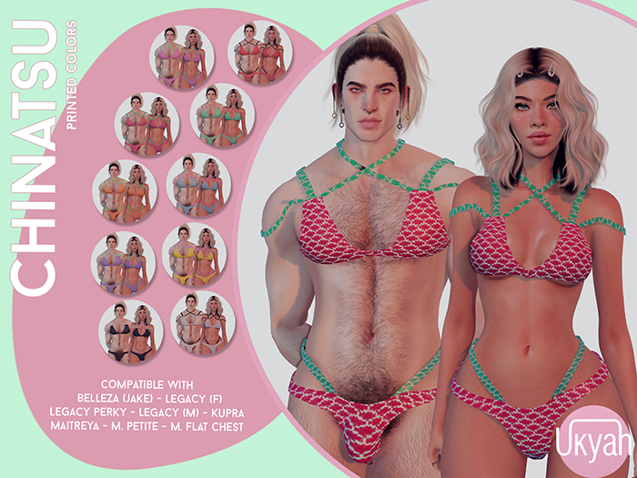 ~UKYAH~ Chinatsu Bikini Printed Colors 