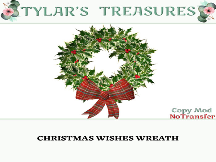 .:TT:.  CHRISTMAS WISHES WREATH  ADD ME