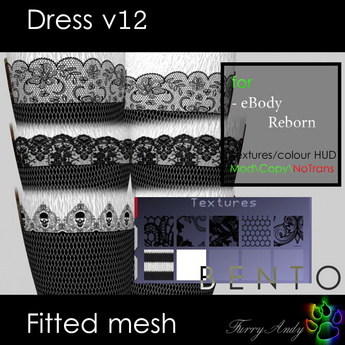 Second Life Marketplace - DEMO - Furry Andy - Dress v12 for eBody Reborn