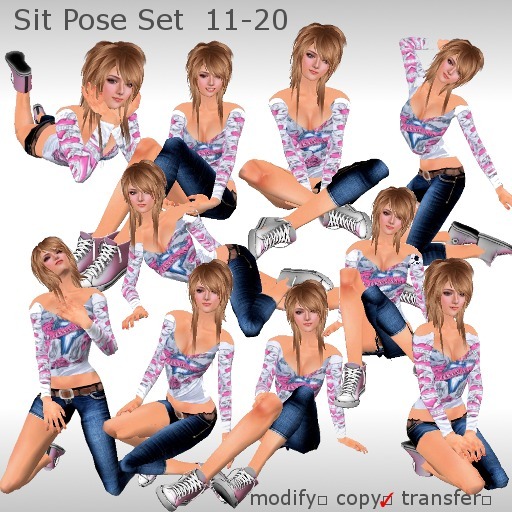 ++DESIRE++ Sit Poses set 11-20