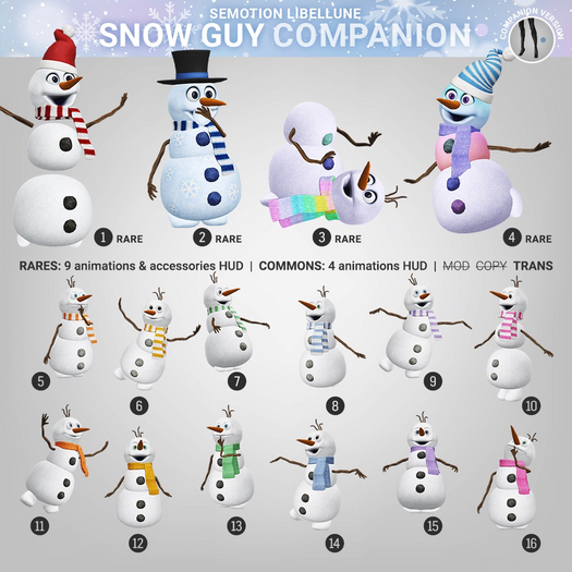 7. SEmotion Libellune Snow Guy Animesh