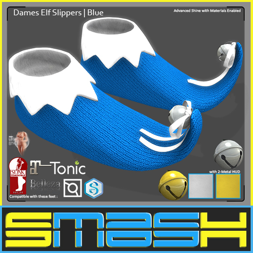 SMASH - Dames Elf Slippers (Blue)
