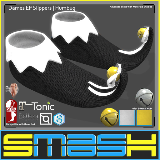 SMASH - Dames Elf Slippers (Humbug)