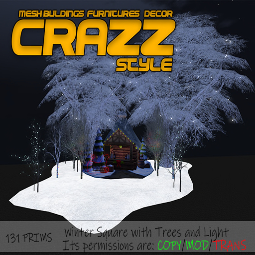 :::CR'S::: - Winter Square with Trees and Light 131 PRIMS