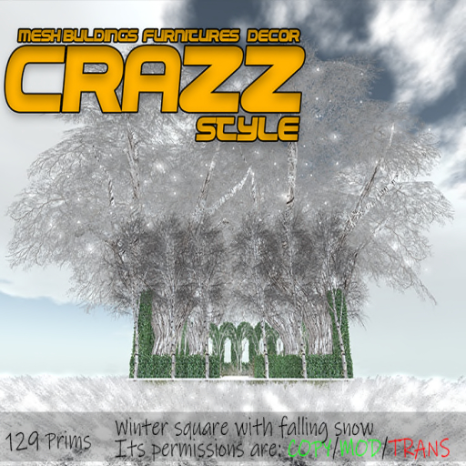 :::CR'S::: - Winter square with falling snow 129 PRIMS