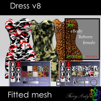Second Life Marketplace - DEMO - Furry Andy - Dress v8 for eBody Reborn