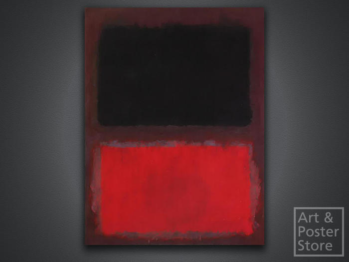 RED & BLACK | Mark Rothko Abstract Painting | Canvas Wall Panel 