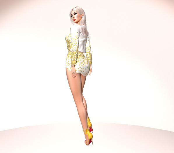 Adl Alta Moda Creative MiniDress White Gold