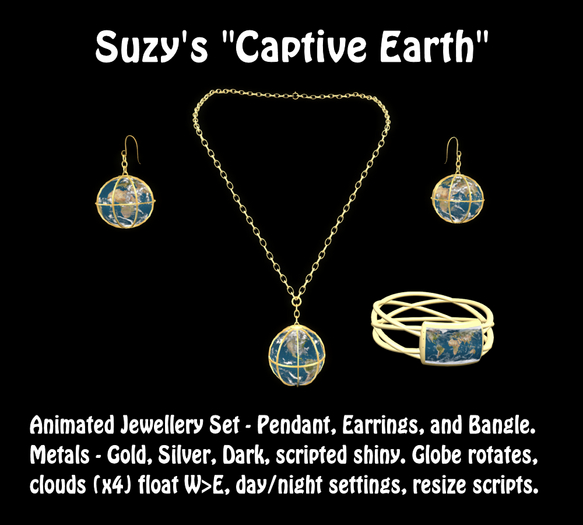 Suzy's Captive Earth - Animated Jewelry Set