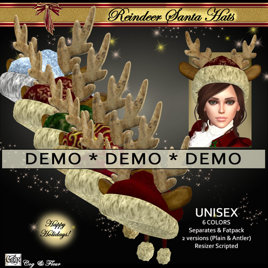 C&F Reindeer Santa Hat DEMO