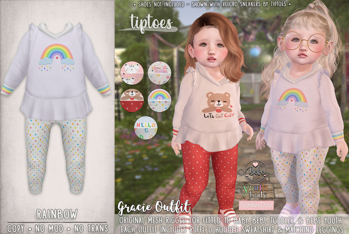 . tiptoes - Gracie Outfit - Rainbow