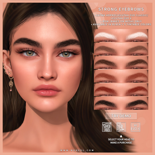 Nuve. Strong tintable eyebrows DEMO