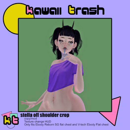 :KT: Stella Off Shoulder Crop (attach to unpack)