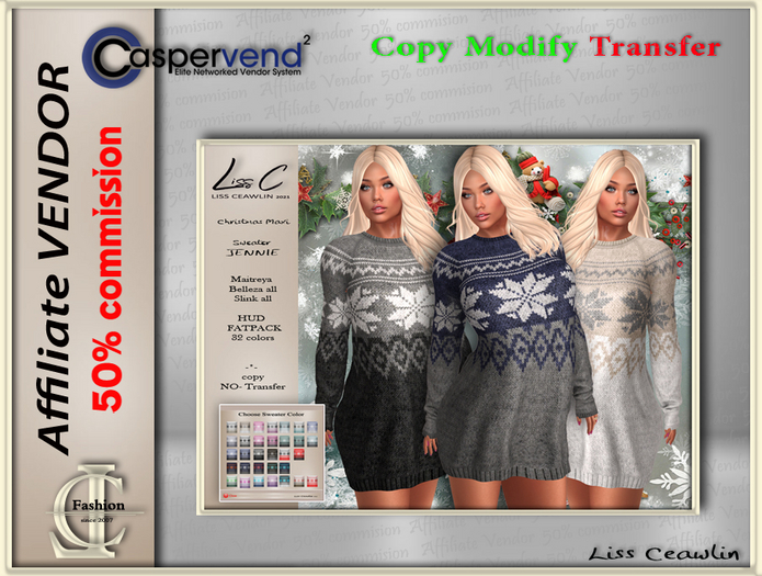 LC Affiliate Venddor [Christmas] - Jennie Sweater [8 vendors]