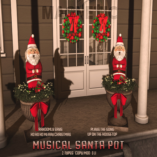 Magnetic - Musical Santa Pot 
