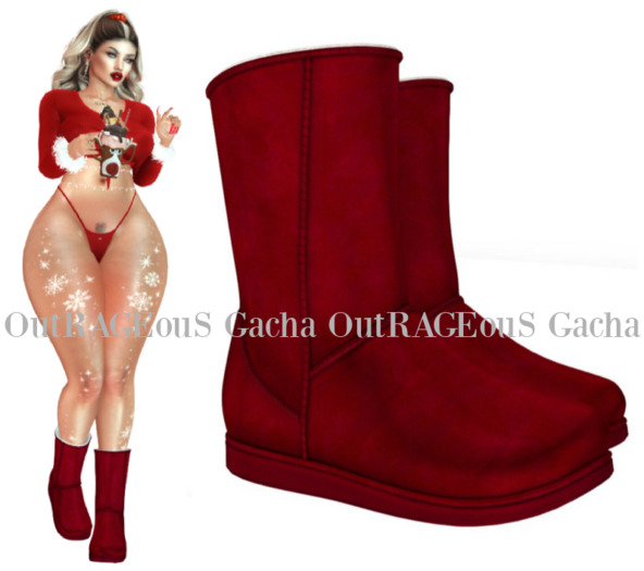 REIGN.- Moon Boots - Crimson