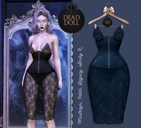 DEAD DOLL - Lenora Dress - Blue