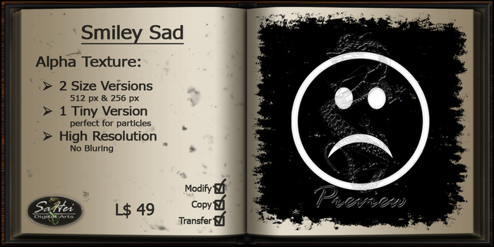 :::: SaHei :::: Smiley Sad Alpha Texture FULLPERM