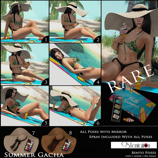 * OsTentatioN * BENTO Poses SET SUMMER (Unpacker WEAR ME)