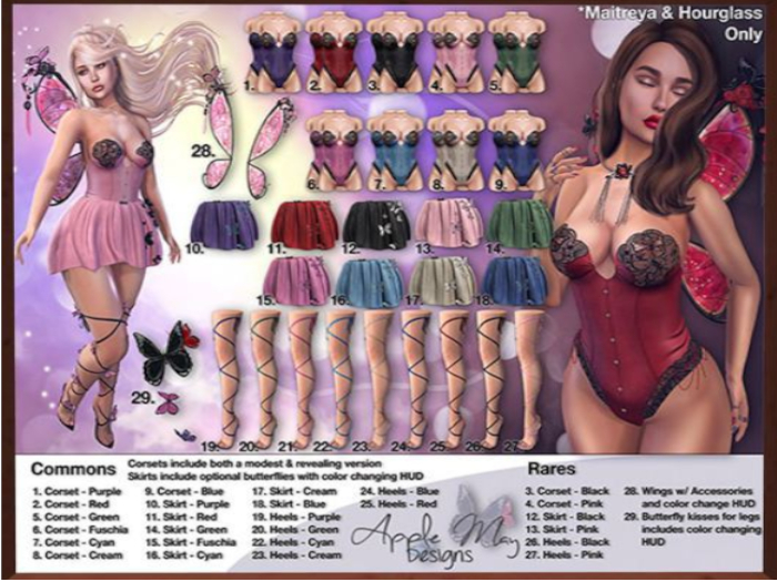 (AMD) Monarch Corset - Blue *Maitreya*