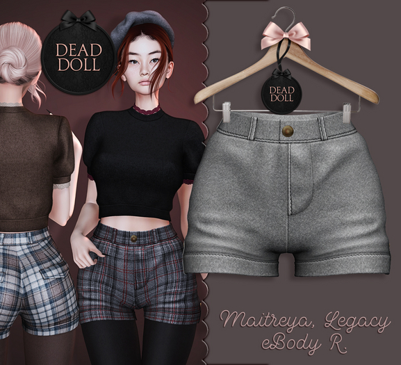 DEAD DOLL - Aileen Shorts - Grey