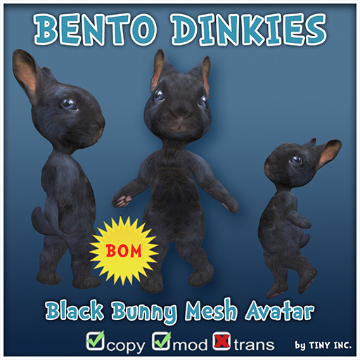 * Tiny Inc * Dinkies black bunny v1.9 Bento
