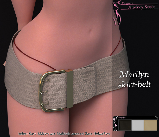 .:: AS ::. Marylin Skirt  - Beige Embessed  