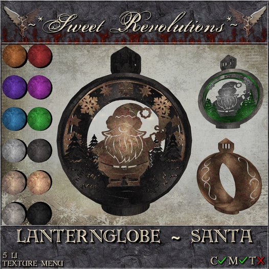 ~*SR*~ Lanternglobe ~ Santa cm Box