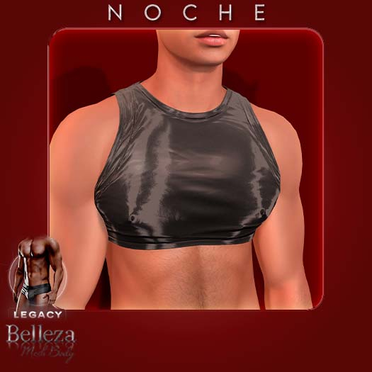 Noche. Jack latex crop vest Black