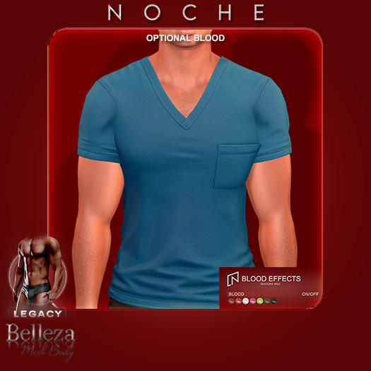 Noche. Scrubs Shirt Blue