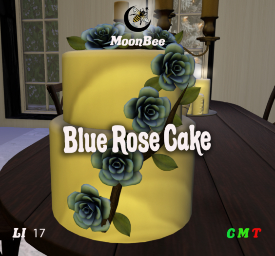 :MoonBee: Blue Rose Cake (BOXED)
