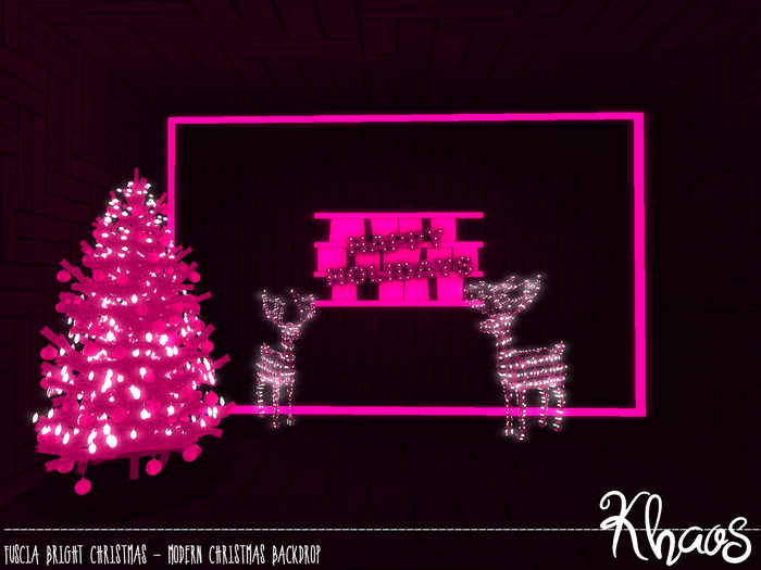 Khaos's  MODERN CHRISTMAS *PINK WHITE LIGHTS BACKDROP