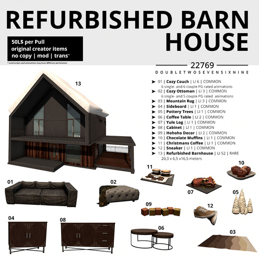 13. 22769 - Refurbished Barnhouse - RARE