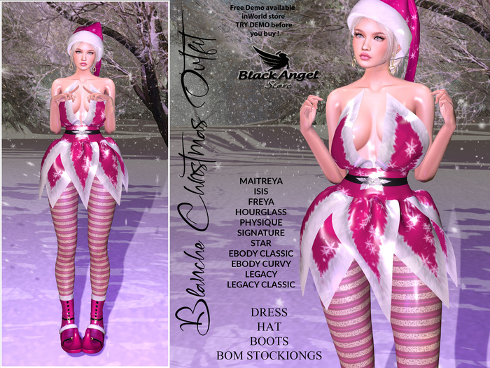 BLANCHE XMAS OUTFIT PINK by BA Store >>PROMO<< 