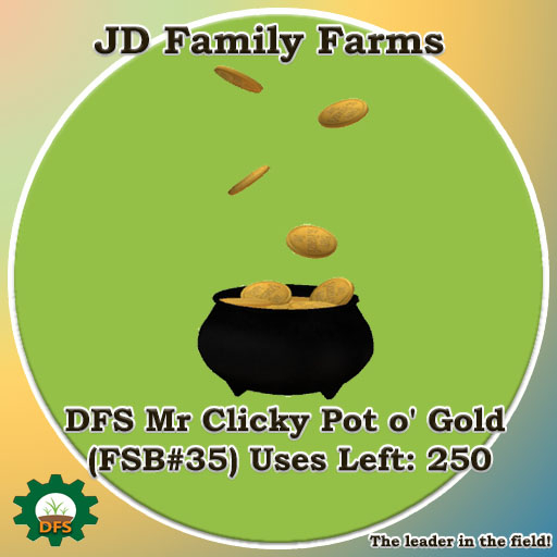 DFS Mr Clicky Pot o' Gold (FSB#35) Uses Left: 250 - St. Patrick's Day - Rare Limited Collectible 