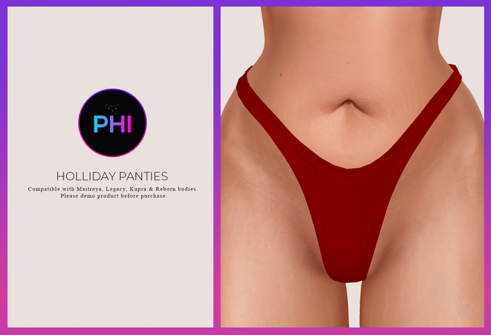 *PHI* HOLLIDAY PANTY FATPACK