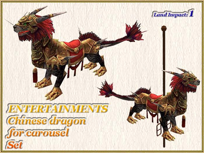 ENTERTAINMENTS - Chinese dragon for carousel Set (1 LI) (Full perm)