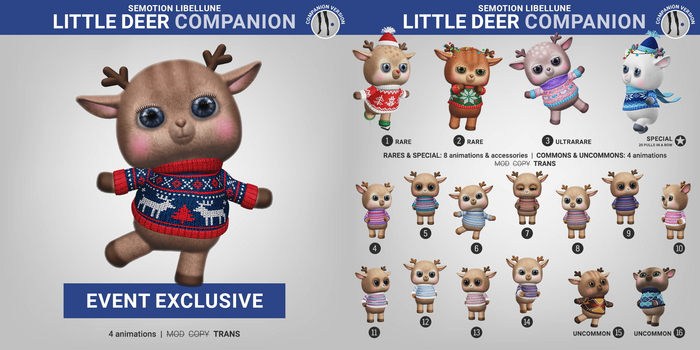 SEmotion Libellune Little Deer Companion RARE 01