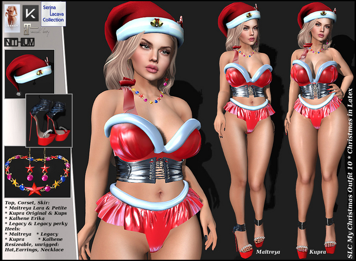 latex christmas outfit