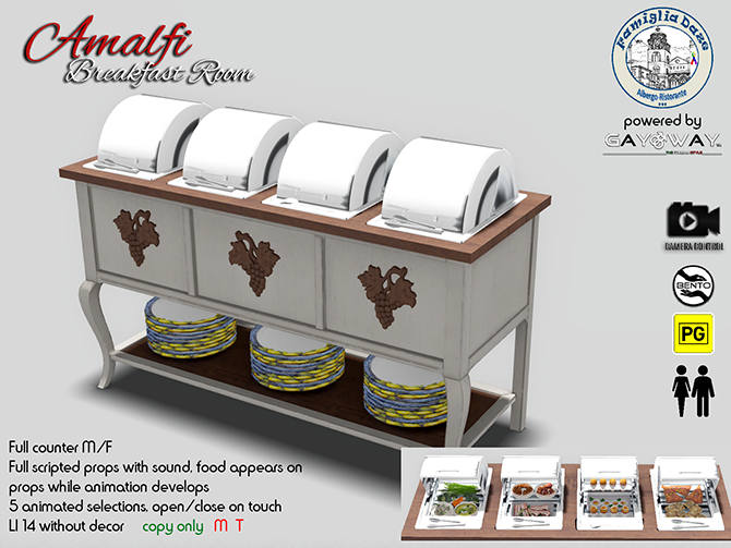 AMALFI FOR BREAKFAST - HOT SELF-SERVICE COUNTER