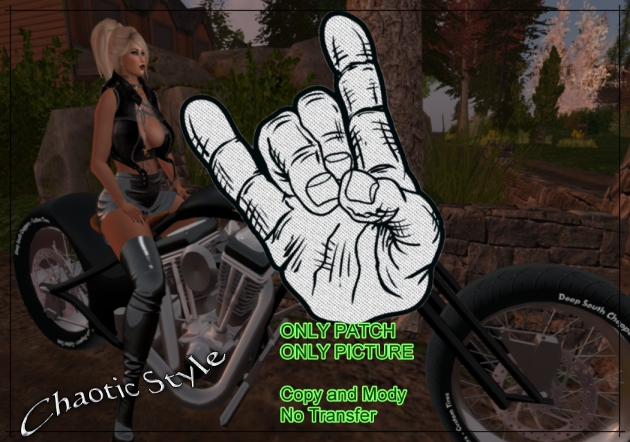 *Chaotic Style* Patch Devil Horns Pommesgabel