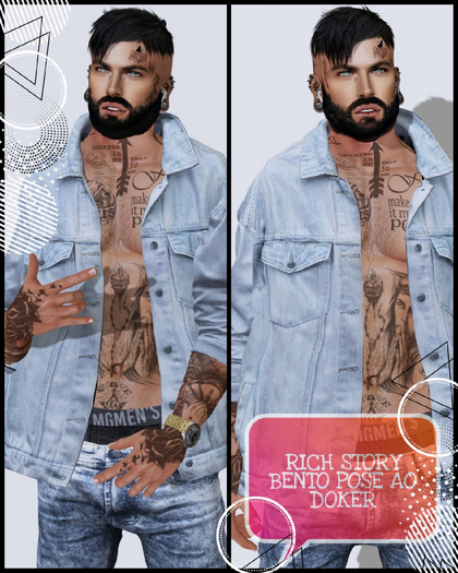 Second Life Marketplace - RICH STORY {DOKER} Male BENTO pose AO