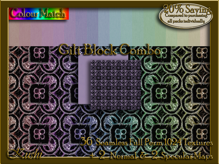 Gilt Block Combo Seamless Texture Set